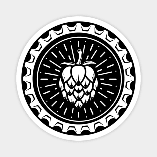 Beer Hops | Beer Bottle Cap | White Magnet